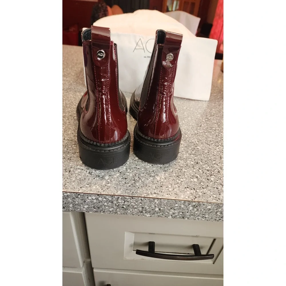 AGL Chelsea Boots Women 39.5 Burgundy excellent